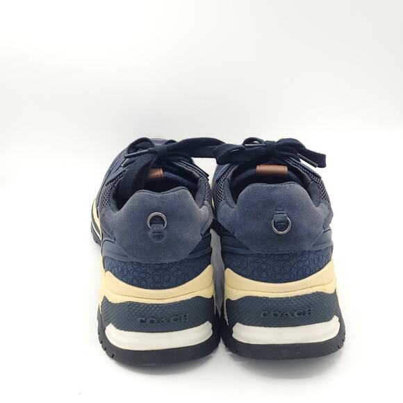 Coach C143 Runner Leather Suede blue  navy men\'s size 12 main image 5